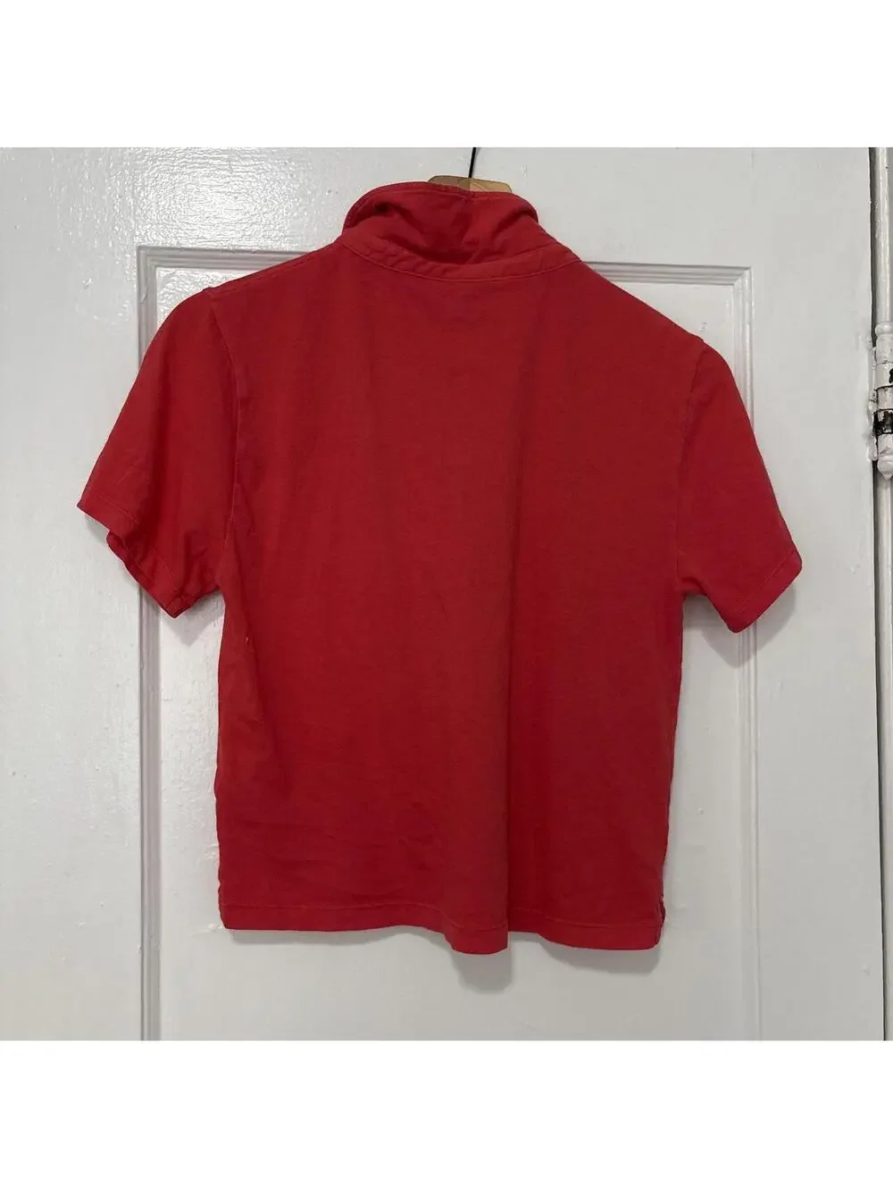 J.Crew Men's Red and Orange Polo-shirt
